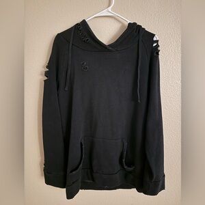 Chelsea DeBoer For Lilly & Lottie Black Distressed Hoodie size XL Chelsea Houska